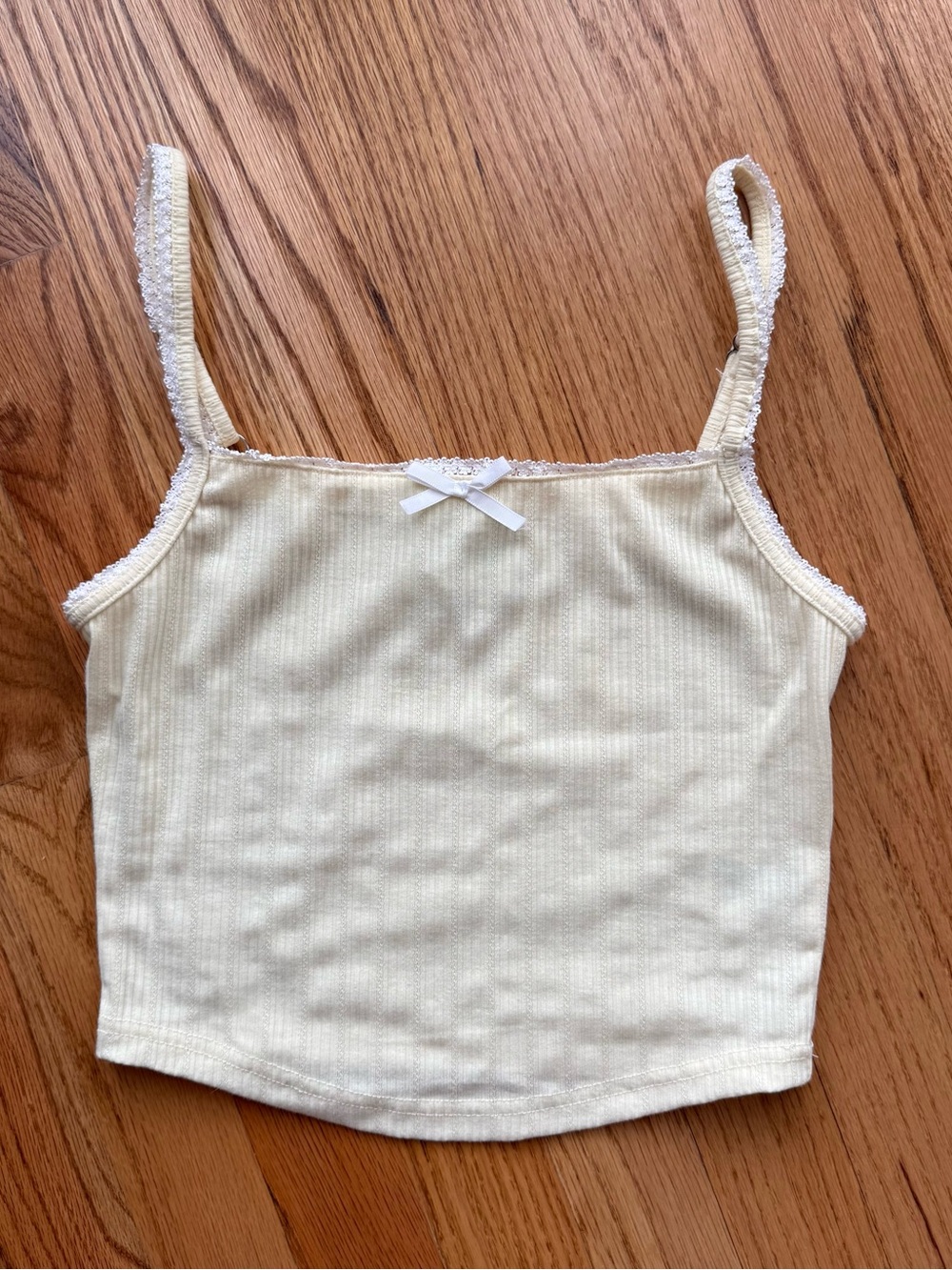 Butter Yellow Lace-Trim Cami